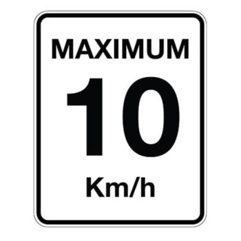 Affiche vitesse max 10 - Aluminium 0.064 - Vinyle Grade Ingénieur Imprimé Laminé Glacé - 24x30 - STANDARD