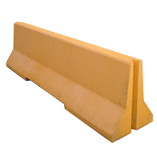 Fourniture de sécurité - Glissière de béton peinture jaune - 96x32 - STANDARD