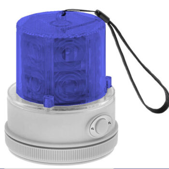 Gyrophare bleu - Solaire - Magnétique - LED haute intensité - 4x5 - STANDARD