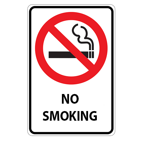 Poster – No Smoking – Aluminum 0.064 – Regular glossy laminated vinyl ...