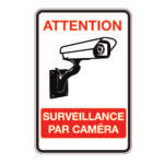 Affiche - Surveillance par caméra - Aluminium 0.064 - Vinyle régulier laminé glacé - 12x18 - STANDARD IZ
